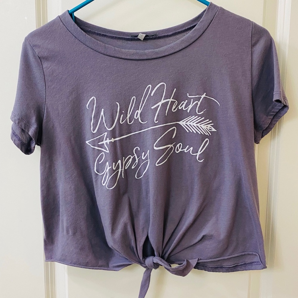 Purple cropped tee
